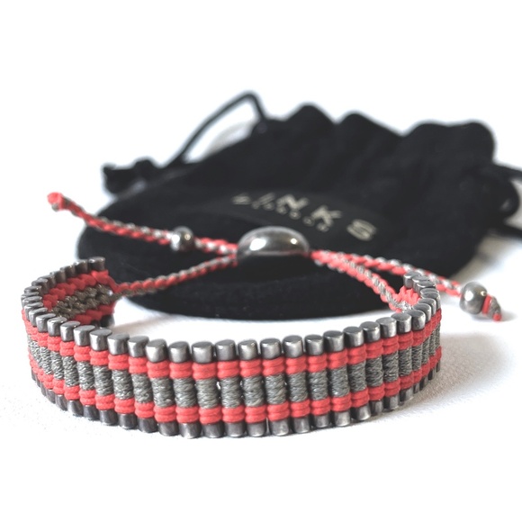 LINKS OF LONDON Sterling Silver 925 Cord Friendship Bracelet Fit